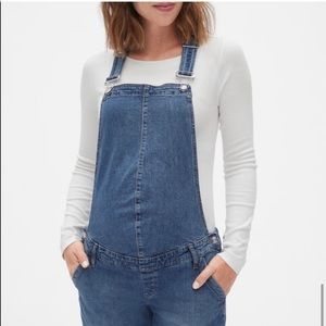 New Gap Maternity Denim Overalls Button 